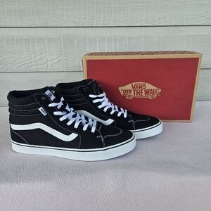 Vans Filmore Hi Top Sneaker Men SZ 13 Black White Suede Canvas VN0A5HZLIJU